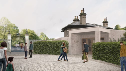 Studley revealed - illustration of new entrance to the building from canal gates